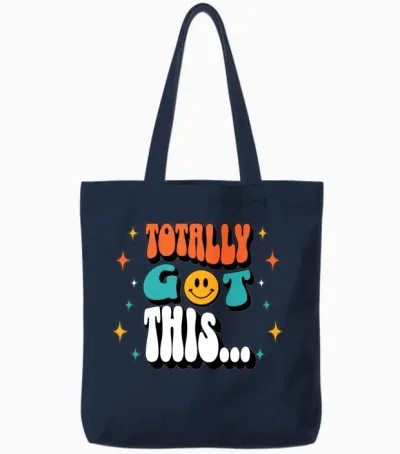 Retro Totally Got This... Tote Bags - Navy
