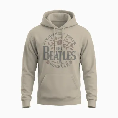 The Beatles Strawberry Fields Forever Unisex Hoodie - Sand