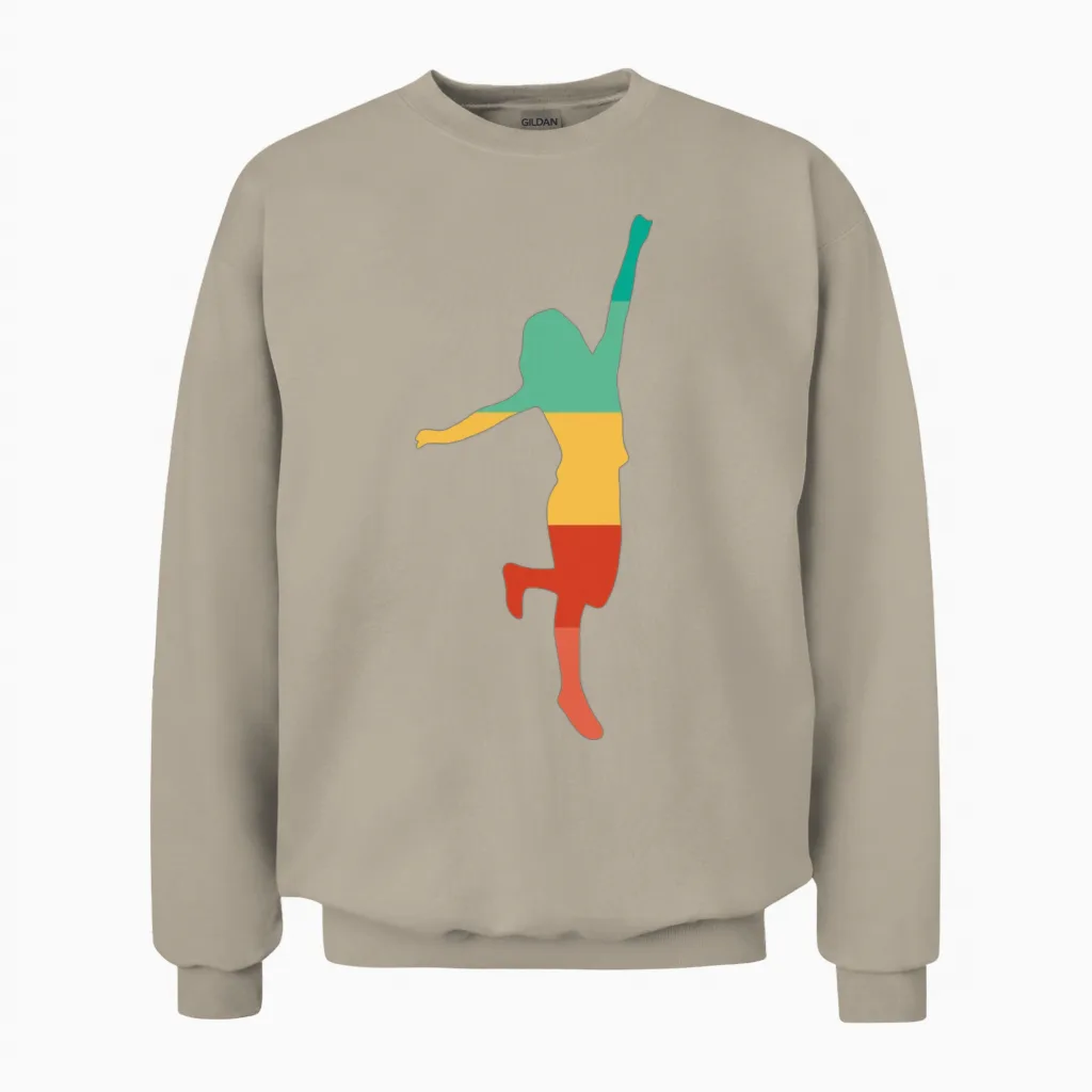 Retro Dancer Unisex Sweatshirt in Sand
