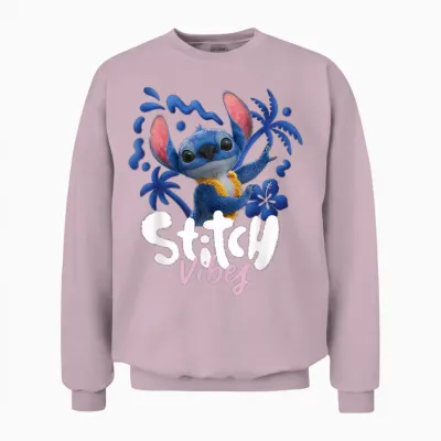 Disney Lilo & Stitch Live-Action Movie Stitch Vibes Hula Unisex Sweatshirt - Light Pink