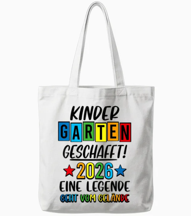 Kindergarten Geschafft 2026 Kita Ade 2026 Kita Abgänger 2026 Tote Bags in White