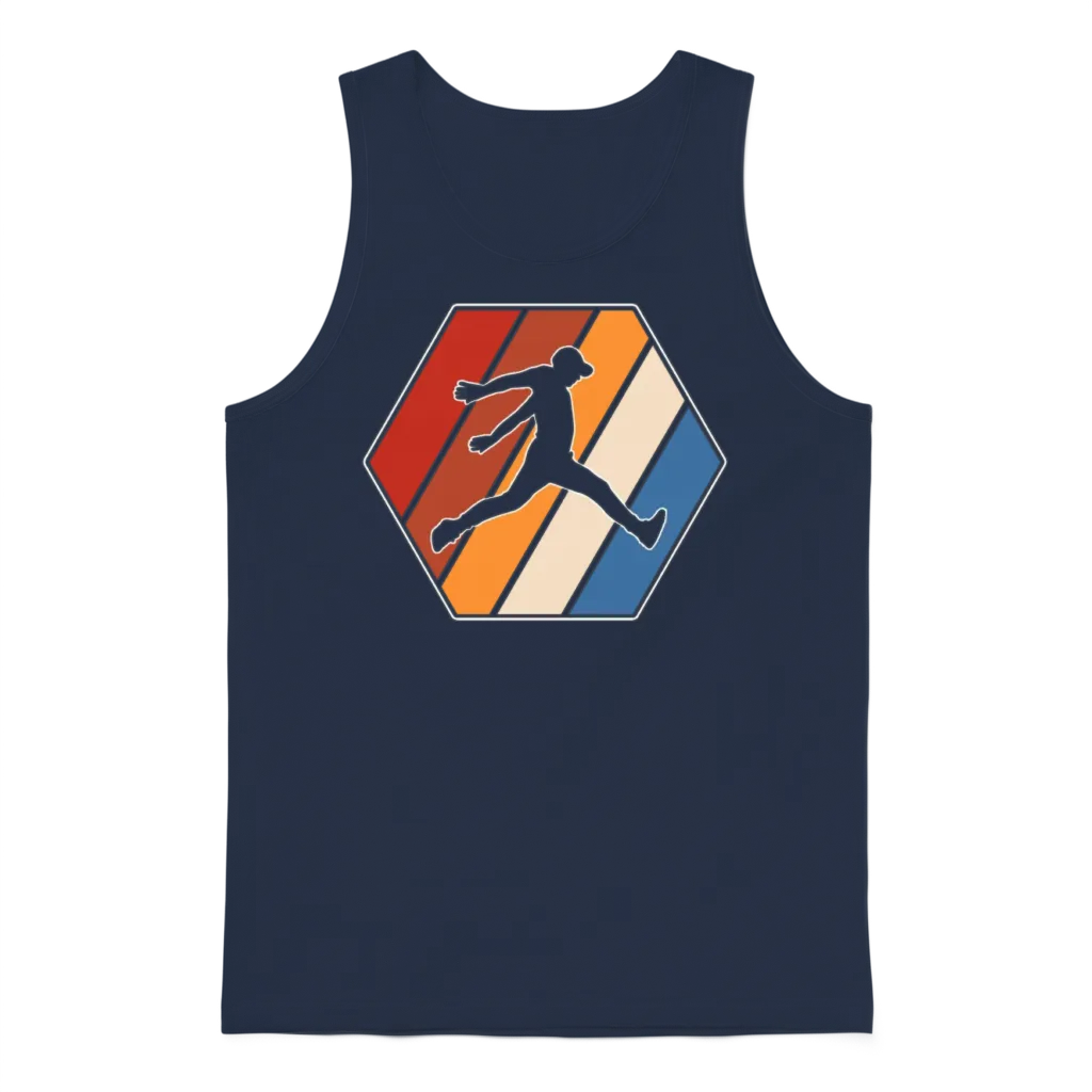 Parkour Retro Unisex Tank Top - Navy