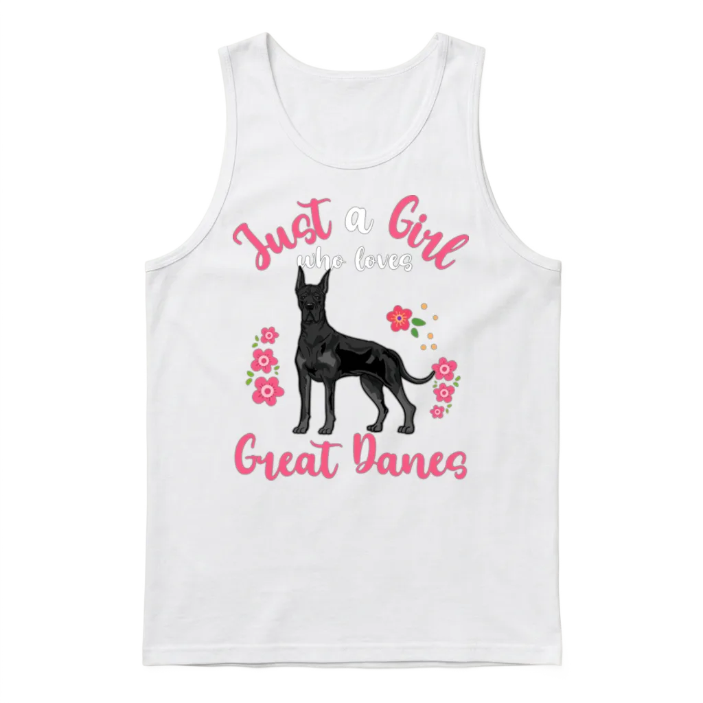 Great Dane Dog Great Dane Lover Unisex Tank Top - White