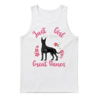 Great Dane Dog Great Dane Lover Unisex Tank Top - White – 1