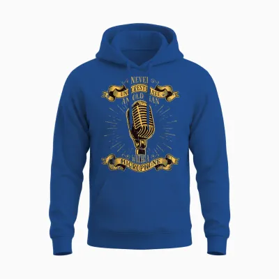 Unterschätzen Sie Niemals Einen Alten Mann Mit Einem Mikrofon - Unisex Hoodie - Royal
