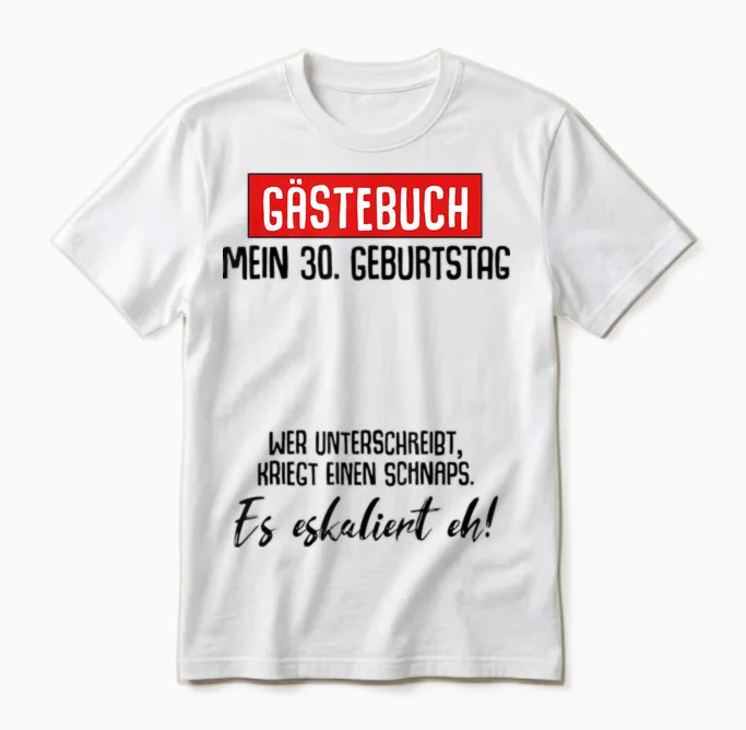 30. Geburtstag Mann Frau 30 Jahre 1996 Deko Lustig Geschenk Unisex T-Shirt in White