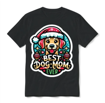 Best Dog Mom Ever Dog Dogs Best Dog Mama Unisex T-Shirt - Black