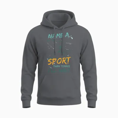 Tell Me a Better Sport Than Tennis Unisex Hoodie - Charcoal