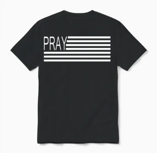 Pray Flag Kirk Cameron's Campfire Revival Prayer Unisex T-Shirt in Black