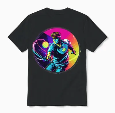 Tennis Unisex T-Shirt - Black