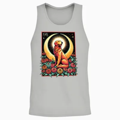 Golden Retriever Unisex Tank Top - Ash