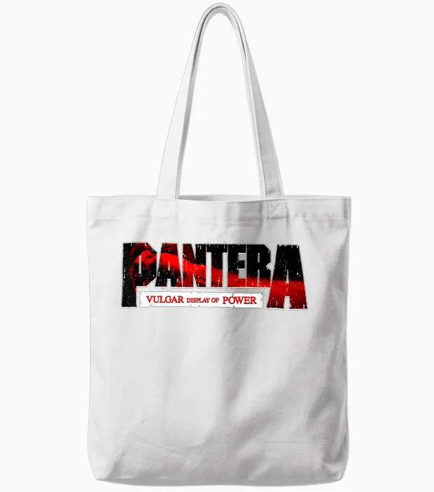Pantera Offizielles Vulgar-Display Von Power-Logo, Rot Tote Bags in White