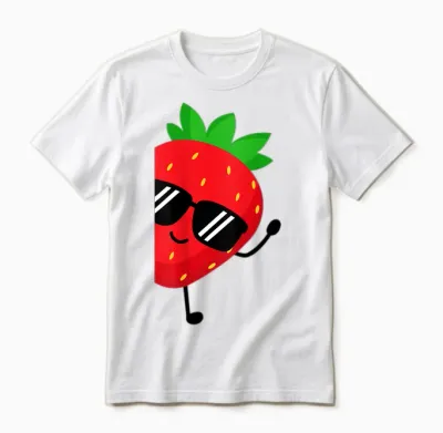 Kinder-Erdbeer-Shirt Für Jungen Oder Mädchen, Niedliches Erdbeer-Geschenk Unisex T-Shirt - White