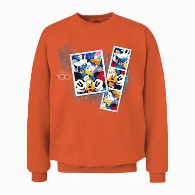 Disney 100 Anniversary Mickey and Pals Photo Booth D100 Unisex Sweatshirt - Orange