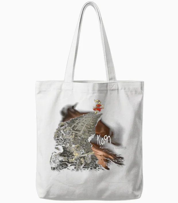 Korn Follow Cliff Tote Bags in White