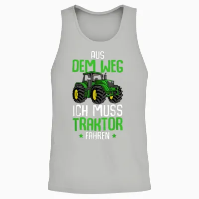 Aus Dem Weg Ich Muss Traktor Fahren Trecker Junge Kinder Unisex Tank Top - Ash