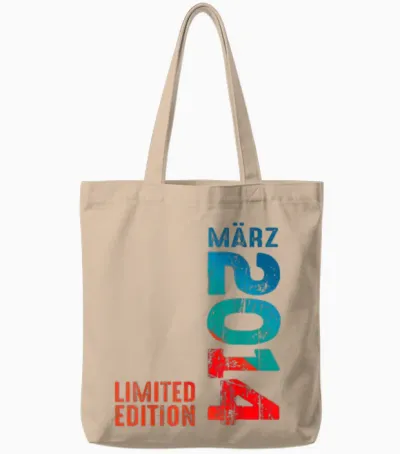 Legendär Seit März 2014 Geburtstag Limited Edition 2014 Tote Bags - Natural