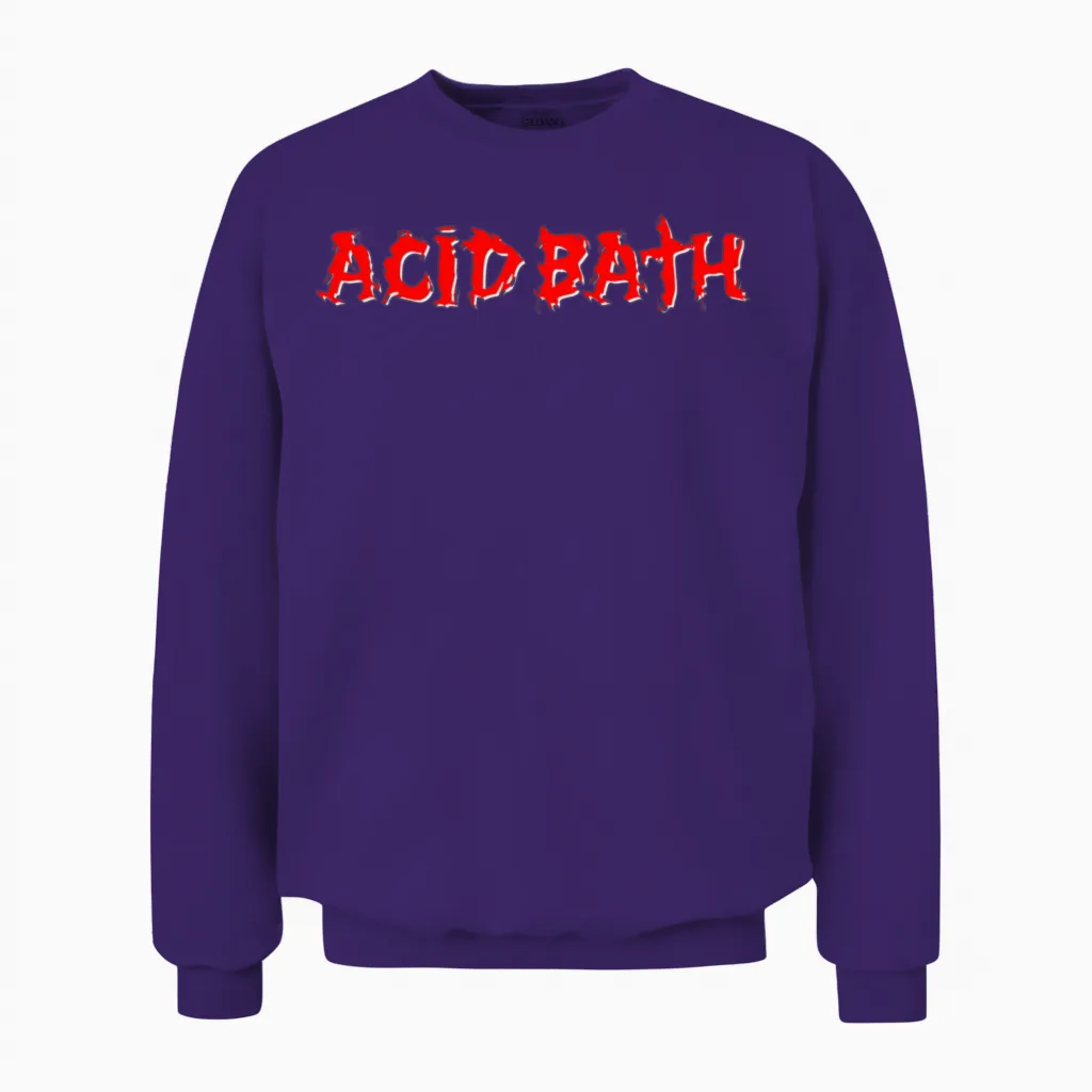 Acid Bath Band - Music Lovers Unisex Sweatshirt in Purple