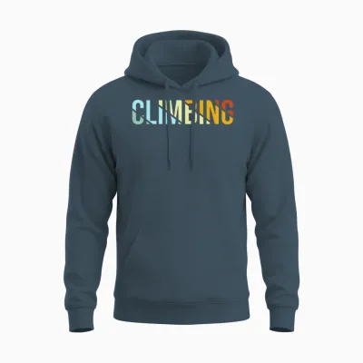 Climbing Retro Unisex Hoodie - Dark Heather