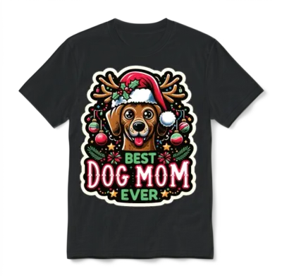 Best Dog Mom Ever Dog Dogs Best Dog Mama Unisex T-Shirt - Black