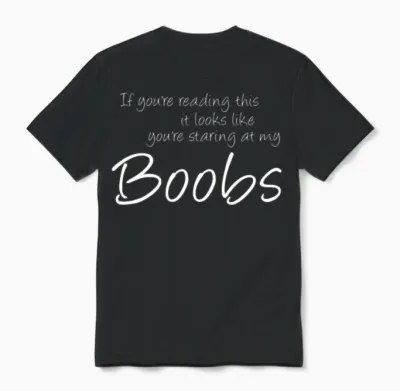Breasts Funny Tits Saying Unisex T-Shirt - Black