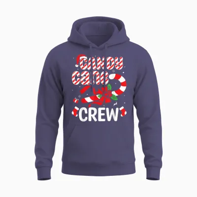 Candy Cane Crew - Funny Christmas Holiday Men Women Unisex Hoodie - Heather Sport Dark Navy