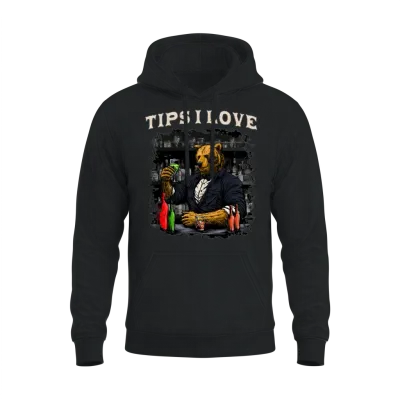 Tips I Love Funny Bartender Humor Bartending Sayin Unisex Hoodie - Black