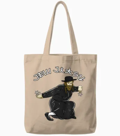 Jew Jitsu Karate Funny Hanukkah Jiu Jitsu Martial Arts Gift Tote Bags - Natural