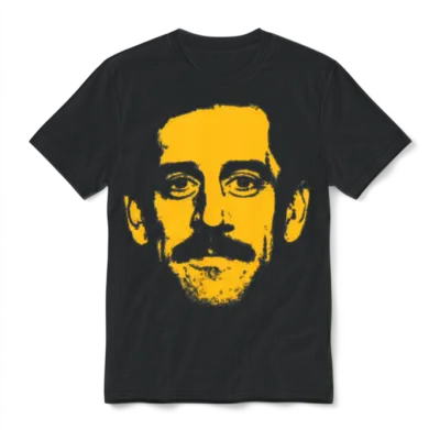 Aaron Charles Rodgers Green Bay Big Head Unisex T-Shirt - Black