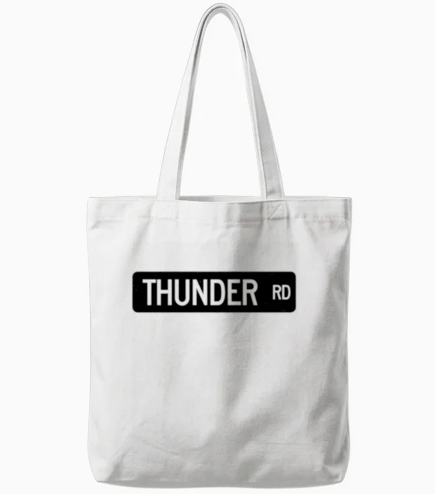 Thunder Road Street Tote Bags in White