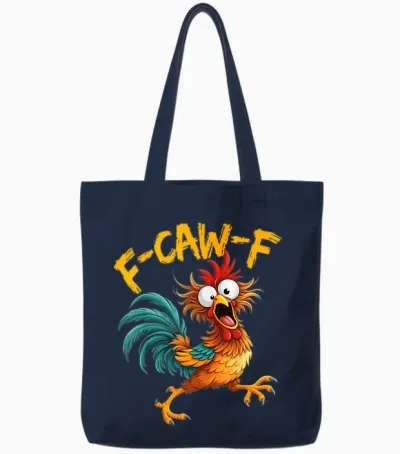 F-Caw-F Huhn Lustiger Hahn Fcawf Erwachsenen-Humor Meme Tote Bags - Navy