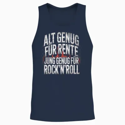 Rentner Ruhestand Rock N Roll Unisex Tank Top - Navy