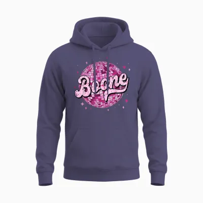 Retro Boone First Name I Love Boone 80's Vintage Unisex Hoodie - Heather Sport Dark Navy