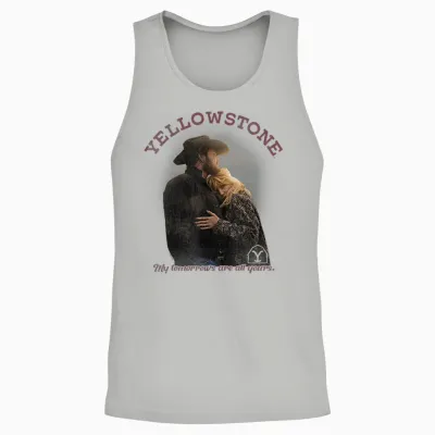 Yellowstone Beth and Rip Tomorrows T-Shirt, White, S Unisex Tank Top - Ash