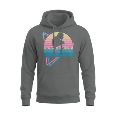 Surgical Technologist Retro Unisex Hoodie - Graphite Heather