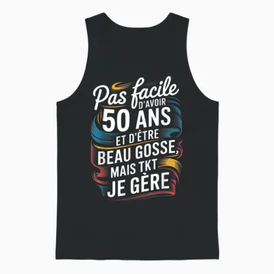 50 Years Funny 50th Birthday Gift Joke Funny T-Shirt, Black, S Unisex Tank Top - Black