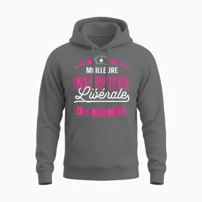 World's Best Liberal Nurse. Gift Nurse T-Shirt, Black, S Unisex Hoodie - Graphite Heather