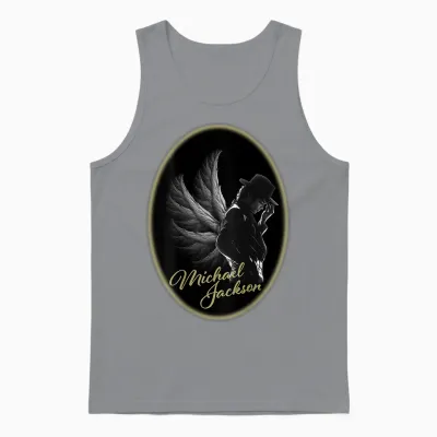 Michael Jackson 088 Back Printed Unisex Tank Top - Sport Grey