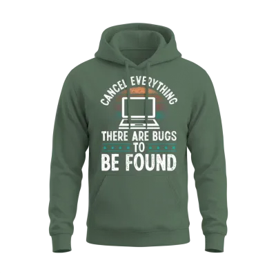 Quality Assurance Vintage Bugs Code Testing Qa Unisex Hoodie - Military Green