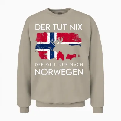 Norway Norway Norway Norge Nordkap Oslo T-Shirt, Black, S Unisex Sweatshirt - Sand