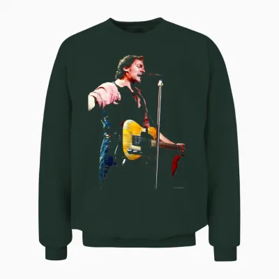 Der Boss Bruce Springsteen Live Von Andy Willsher Unisex Sweatshirt - Forest
