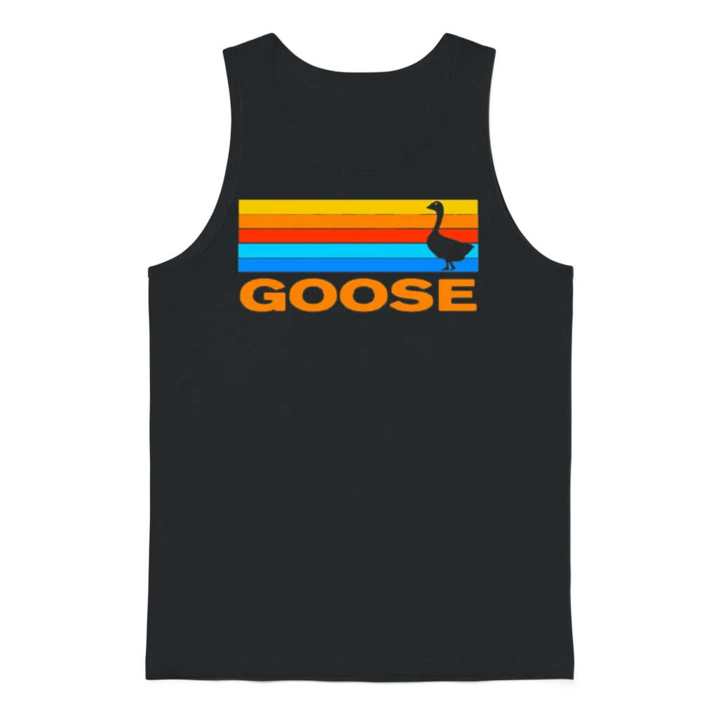 Goose Inspired Retro Unisex Tank Top - Black
