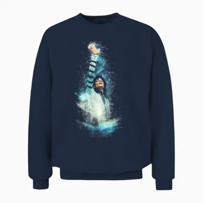Pop Superstar World Tour King of Pop 1988 Unisex Sweatshirt - Navy