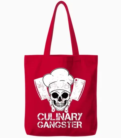 Culinary Gangster Cook Cooking Restaurant Tote Bags - Red