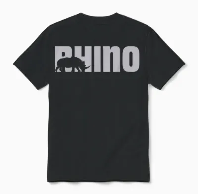 Cool Rhino Design for Men, Women, Kids, Rhino Lovers Unisex T-Shirt - Black