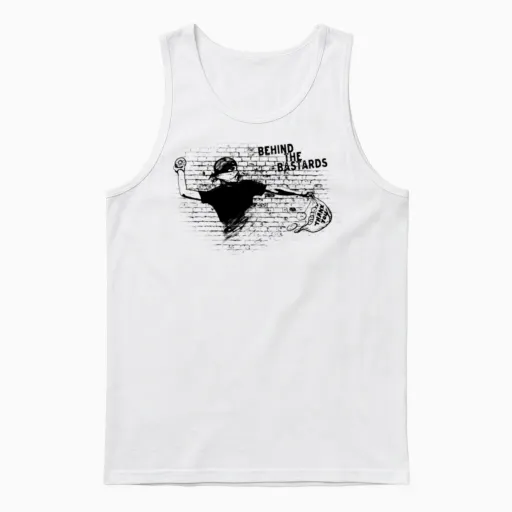 Funny Unisex Tank Top in White