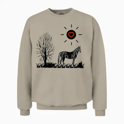 Horse Unisex Sweatshirt - Sand