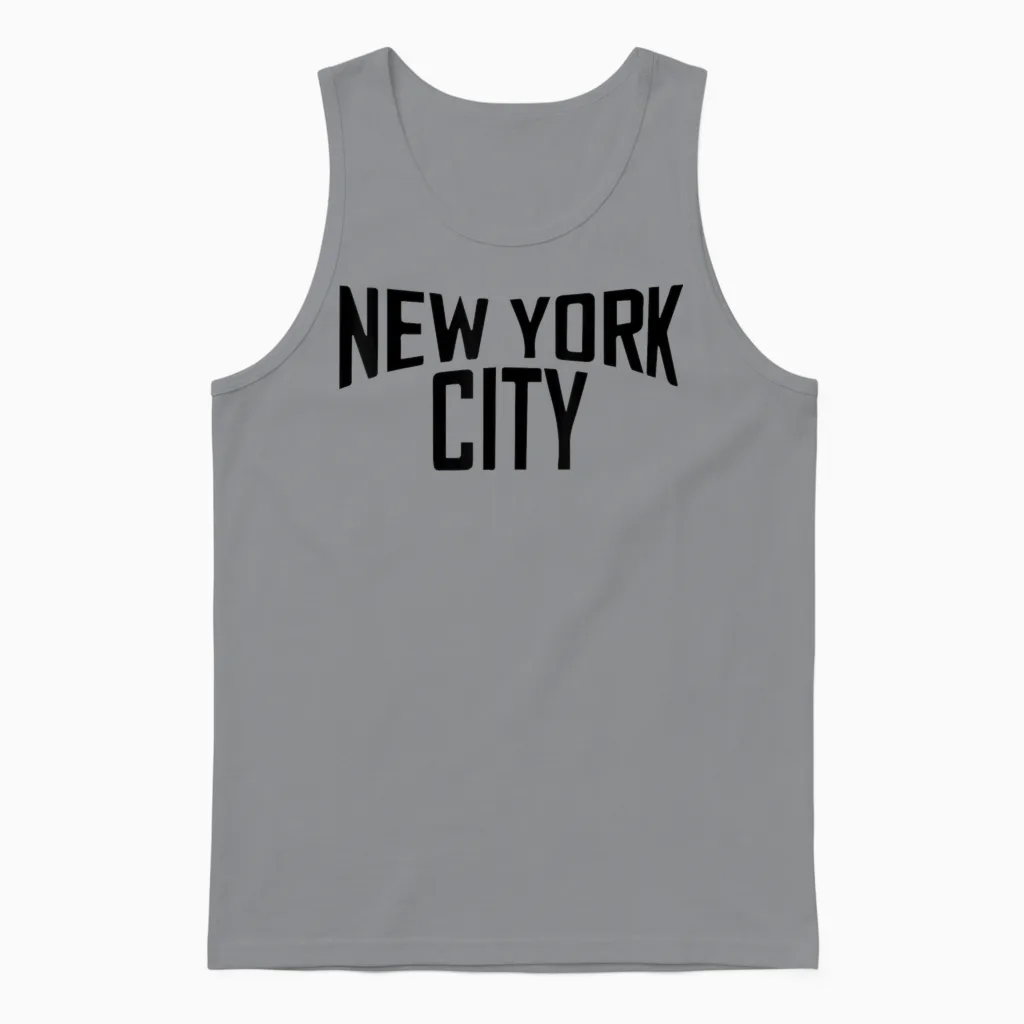 New York City Shirt Damen Herren Cool Manhattan Unisex Tank Top in Sport Grey