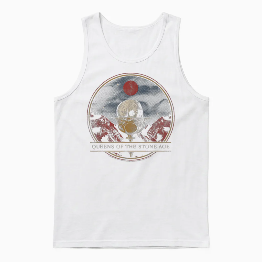 Queens of Stone Age Chalice Unisex Tank Top in White