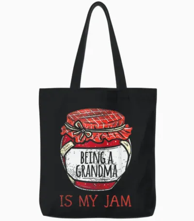 Fun Cute Grandmother Humor | Funny Being a Grandma T-Shirt Small Tote Bags - Black